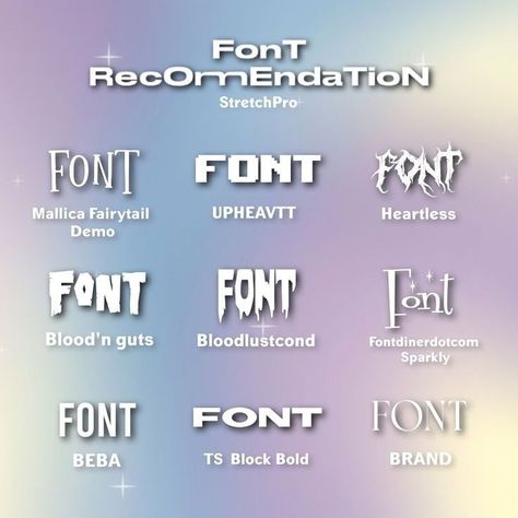 Font For Editing, Popular Fonts On Dafont, Dafont Fonts For Edits, Fonts For Thumbnails, Dafont Fonts Y2k, Popular Fonts For Edits, Y2k Fonts Dafont, Dafont Ideas, Canva Keywords Font