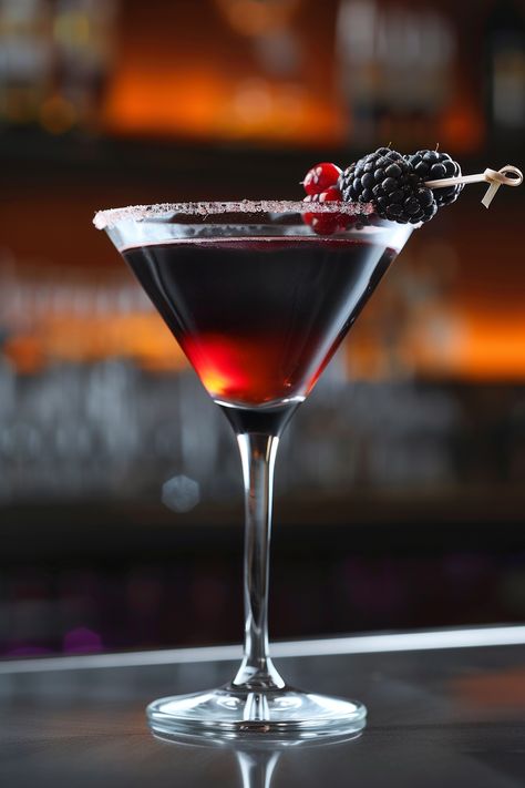 "Delicious Rojo y Negro Cocktail Recipe: Twist of Flavor in Every Glass!" #cocktails #cocktailflavors Ice Chips, Premium Gin, Cherry Liqueur, Gin Cocktail Recipes, Berry Tart, Classic Cocktail Recipes, Dry Vermouth, Gin Cocktail, Classic Cocktail