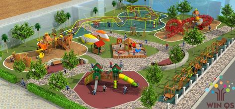 Architectural Trees, School Building Design, Construction Play, Case Study Design, Kindergarten Design, Outdoor Play Area, Conceptual Architecture, Children Park, Sand Play