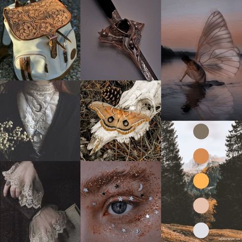 Found a combo of pins that I think look cool and made a moodboard with em Brown Hair Color Combinations, Butterfly Moodboard, Moth Moodboard, Oc Moodboard, Paranormal Aesthetic, Strange Tales, Adopt Idea, Scene Design, Mood Board Inspiration