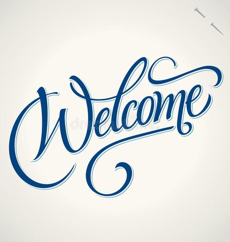 WELCOME hand lettering (vector). WELCOME hand lettering - handmade calligraphy, , #ad, #vector, #lettering, #hand, #calligraphy, #handmade #ad Welcome Hand Lettering, Welcome Font, Printable Banner Template, Lettering Handwriting, Welcome Stencil, Welcome Words, Free Printable Banner, Calligraphy Words, Welcome Banner