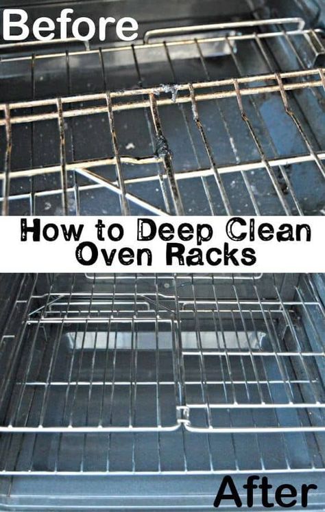 Deep Clean Oven, Clean Oven Racks, Cleaning Oven Racks, Clean Baking Pans, Deep Cleaning Tips, Household Cleaning Tips, Oven Cleaning, Cleaning Recipes, Diy Cleaners