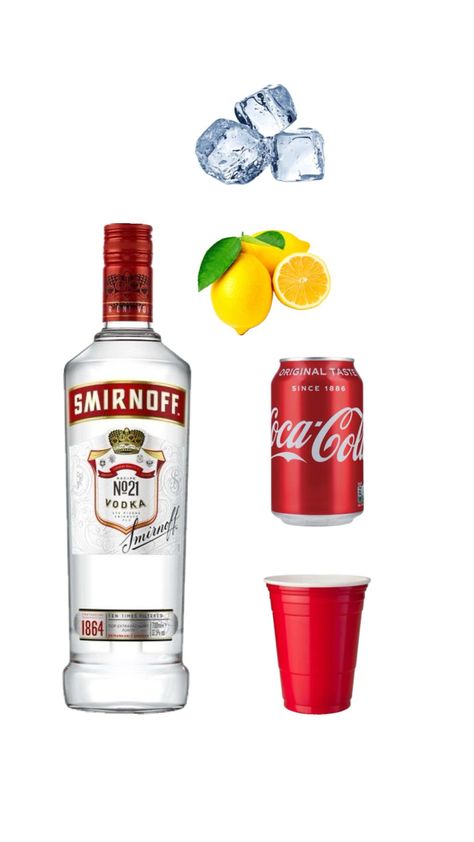 Vodka coke | Mixers | Drink combinations | Party drinks Smirnoff Drinks Recipes, Mixers For Vodka, Best Vodka Mixers, Smirnoff Drinks, Vodka Coke, Vodka Mixers, Coca Cola Recipes, Cola Recipe, Pretty Alcoholic Drinks