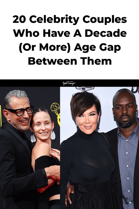 Relationships with large age gaps are starting to become more socially accepted. Here are 20 celebrity couples with large age gaps of a decade or more between them. Age Gap Couples, Age Gap Love, Katherine Schwarzenegger, Celebrity Couple, Portia De Rossi, Entertainment News Celebrities, Celebrity Facts, Age Gap, Famous Couples