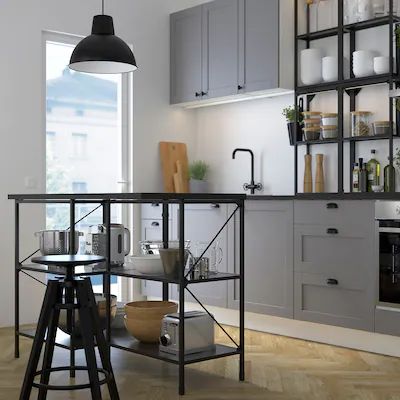 Kitchen Islands - Kitchen Trolleys - Butcher Blocks - IKEA Kitchen Island Trolley, Kitchen Trolley, Garage Interior, Kitchen Solutions, Island With Seating, Ikea Diy, Base Cabinets, Architectural Digest, Kitchen Inspirations