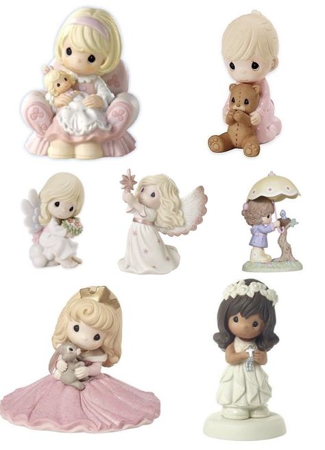 Precious Moments Collection, Precious Moments Dolls, Precious Moments Figurines, Vintage Icons, Iphone App Design, Living Dolls, Pink Lotus, Porcelain Doll, Art Style Inspiration