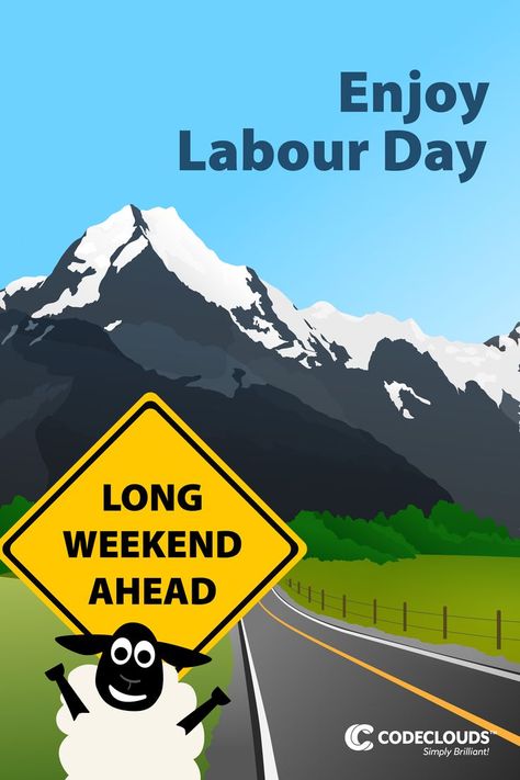 Kia Kaha, Happy Labour Day, Offer Design, Bright Blue Sky, Social Media Work, Labour Day Weekend, Green Hills, Happy Labor Day, Work Humor