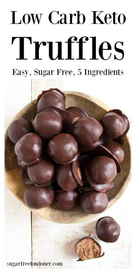 Easy Almond Butter Keto Truffles – Sugar Free Londoner Keto Truffles, Almond Butter Keto, Easy Truffles, Food Keto, Postre Keto, Keto Candy, Keto Sweets, Fat Bomb Recipe, Keto Brownies