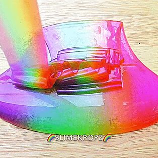 _slimekpopz_ slimekpopz rainbow rainbowcore slime rainbow slime pouring slime clear slime ? stim sensory my gif Slime Rainbow, Sensory Gifs, Slime Clear, Easter Crafts Dollar Store, Sliming World, Rainbow Slime, Slimy Slime, Slime Time, Slime Vids