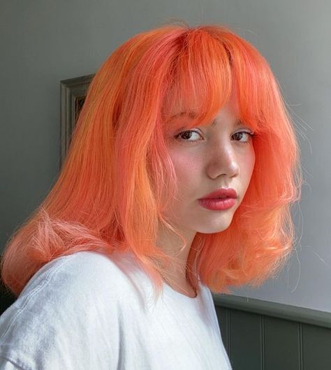 Peach Hair Dye, Florence Rose, Peach Hair, Pretty Hair Color, Hair Locks, Scene Hair, Dye My Hair, Hair Inspiration Color, Orange Hair