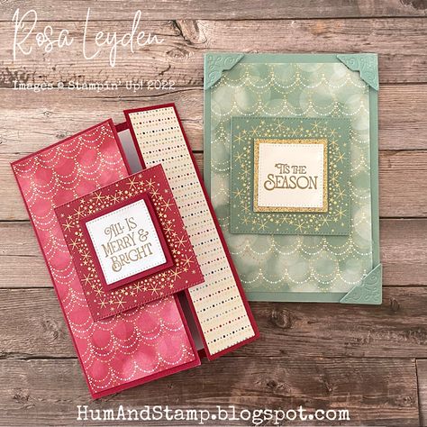 Hum And Stamp: Heart of Christmas 2022 - Week 4 Stamping Up Christmas Cards 2022, Su Christmas Cards 2022, Lights Aglow Dsp, Rich Christmas, Stampin Up Weihnachten, Up Lights, Christmas Colours, Stamped Christmas Cards, Create Christmas Cards