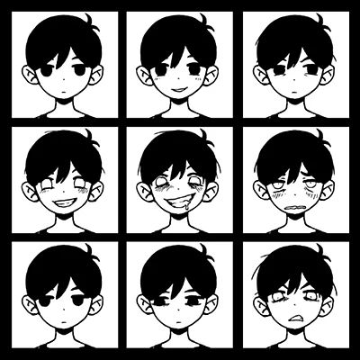 OMORI | OMORI Wiki | Fandom Expression Sheet, Emotion Chart, Strange World, Reference Drawing, Weird World, White Space, Horror Game, Anime Kawaii, Art Sketchbook