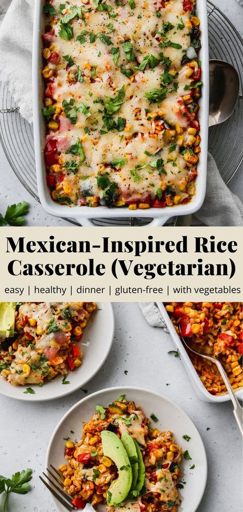 Southwest Casserole Vegetarian, Vegetarian Mexican Rice Casserole, Vegetarian Taco Bake Casserole, Vegetarian Oven Meals, Rice Bake Vegetarian, Easy Vegetarian Mexican Casserole, Stuffed Pepper Casserole Vegetarian, Healthy Vegetarian Mexican Recipes, Mexican Rice Vegetarian