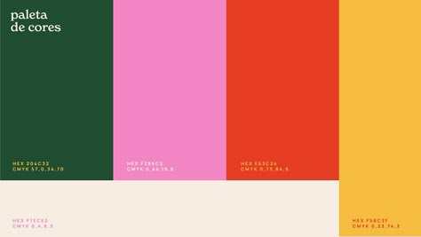 Brazil’s Estúdio Borogodó Debuts a Vivacious, Colorful New Brand Identity – PRINT Magazine Poppy Color Palette, Trendy Logo Design, Color Library, Flat Color Palette, Retro Color Palette, Poppy Color, Trendy Logos, 2022 Design, Colour My World