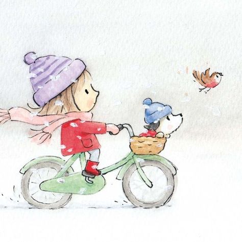 Jane Massey Illustration, Children Book Illustration Watercolor, Jane Massey, Watercolor People, Dibujo Simple, Sweet Drawings, Creative Drawing Prompts, Watercolor Projects, Cat Air