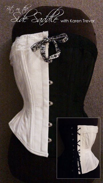 http://www.bitonthesidesaddle.co.uk/rider/riding-corsets/ Victorian Underbust Corset, Riding Corset, Fitted Underbust Corset With Zipper Closure, Victorian Fitted Underbust Corset, Sidesaddle Riding, Underbust Nylon Corset With Built-in Bra, Riding Habit, Side Saddle, On The Side