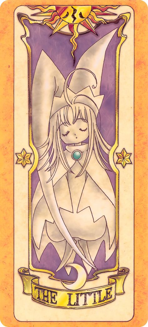 The Little is a Clow Card with the power to shrink creatures and objects to miniature size. It is aligned under The Light and under the power of the Sun, Cerberus, and Western Magic. The Little's visible form is tiny: the first time Sakura Kinomoto saw it all she could initially perceive was a tiny pinprick of bouncing yellow pulsating light. Even after she is shrunk, Sakura is still taller than Little's physical body. Its visible form actually resembles a tiny, yellowish jester-like little ...