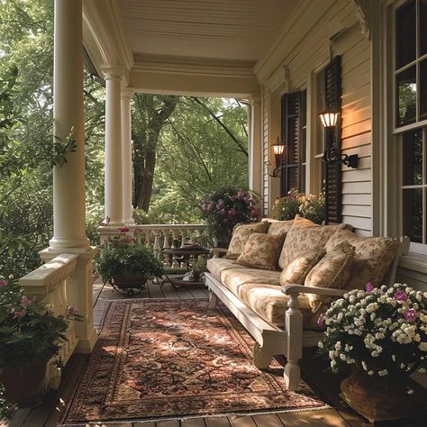 Small Porch Decorating Ideas, Small Porch Decorating, Small Porch, Cottage Porch, Porch Decorating Ideas, Dream Life House, Small Porches, Front Porch Decorating, Dream House Rooms