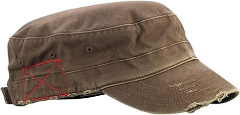 Amazon.com: Mega Cap Cotton Distressed Washed Cadet Cap (Brown) : Clothing, Shoes & Jewelry Cadet Cap Outfit, Cadet Hat Outfit, Men’s Accessories, Hats Png, Cap Aesthetic, Hat Outfit Men, Baseball Hat Style, Short Brim Hat, Brown Clothing