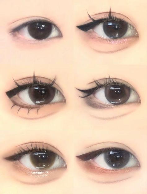 Voice Description, Teknik Makeup, Anime Eye Makeup, Mekap Mata, Gyaru Makeup, Makeup Tip, Doll Eye Makeup, Cute Eye Makeup, Kawaii Makeup