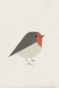 Minimalist cute. Red Bird Illustration, Robin Illustration Bird, Robin Drawing Simple, Bird Illustration Simple, Simple Bird Illustration, Bird Drawing Simple, Bird Illustration Drawing, Robin Bird Illustration, Cute Bird Illustration