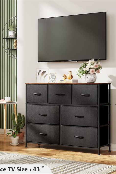 Dresser Entertainment Center, Chest Of Drawers Tv, Tv Stand Entertainment Center, Dresser Tv, Dresser Tv Stand, Drawers For Bedroom, Media Console Table, Dresser With Tv, Sectional Sofa With Recliner