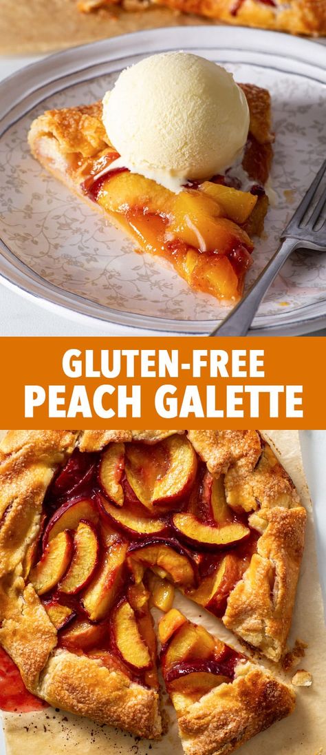 Gluten Free Peach Recipes, Gluten Free Tart Recipe, Desserts Peach, Gluten Free Galette, Peach Tart Recipes, Peach Galette Recipe, Loopy Whisk, Buttery Flaky Pie Crust, Pinterest Mom