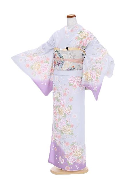 Purple Kimono Traditional, Purple Kimono, Kimono Traditional, Traditional Clothes, Plum Blossom, Kimonos, Dark Purple, Traditional Outfits, Demon Slayer