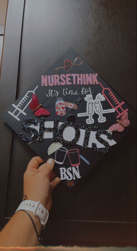 Nurse Graduation Caps, Nurse Graduation Cap Designs, Nursing Graduation Cap, Nursing School Graduation Pictures, Nurse Graduation Cap, Nursing School Graduation, Grad Caps, Graduation Stole, Graduation Cap Designs