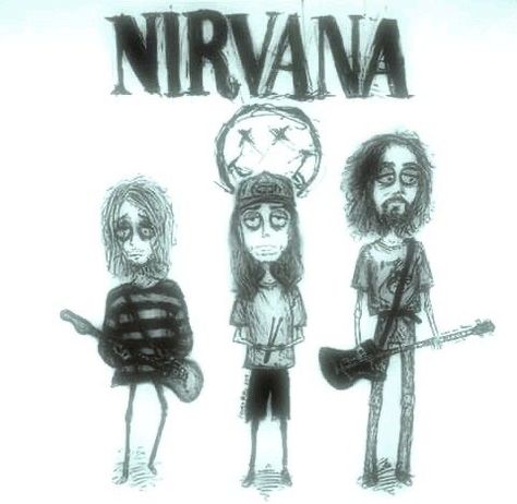 Nirvana Art, Nirvana Band, Nirvana Kurt, Arte Van Gogh, Grunge Art, Band Posters, Fairy Grunge, Room Posters, 로고 디자인