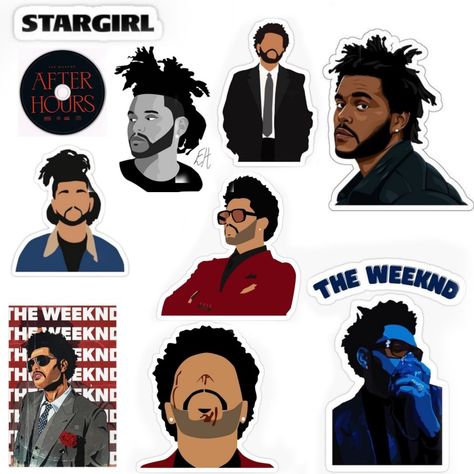 The Weeknd Print, Weeknd Stickers, Weekend Artist, Phone Cover Stickers, Weekend Aesthetic, Happy Birthday Cards Handmade, The Weeknd Poster, Scrapbook Quotes, Scrapbook Printing