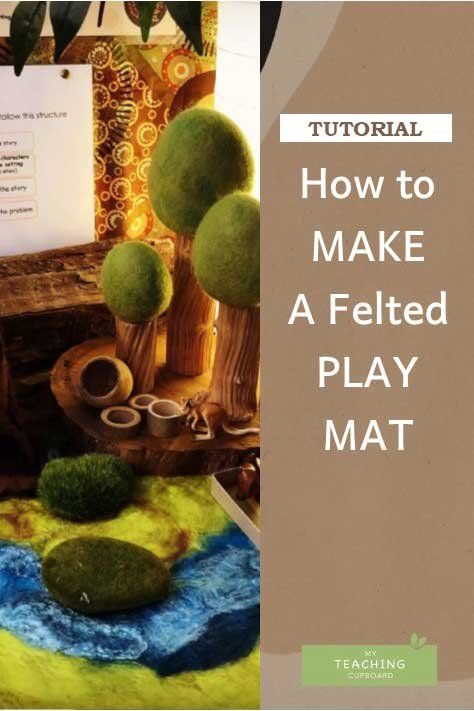 Felt Playscapes Diy, Waldorf Felt Play Mats, Wet Felted Play Mat, Waldorf Small World Play, Felted Play Mat, Waldorf Diy, Felt Play Mat Diy, Play Mat Diy, Wet Felting Tutorial