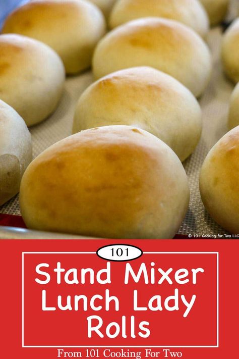 Everybody will love these tasty rolls. Great old fashion school lunch lady rolls made stand mixer easy with step by step photo instructions. Lunch Lady Rolls, School Lunch Lady, Cafeteria Lunch, School Cafeteria Food, Hot Rolls, Stand Mixer Recipes, School Lunch Recipes, Cafeteria Food, Mixer Recipes