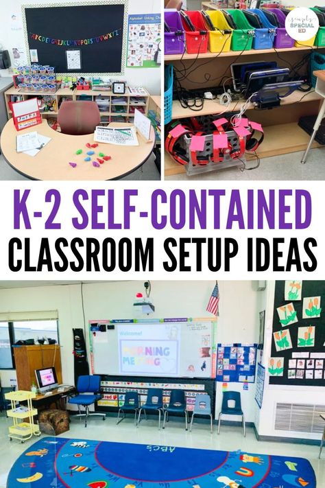 Are you a self-contained special education teacher who teaches grades K-2? As an early elementary special education teacher, there are a variety of things that I love in my special ed classroom and I’m going to share them. Creating visual schedules for special education students is exactly what they need. K-2 centers are a must with my early elementary special ed kids. Learn about my centers like a listening center, math center, ELA center, and much more! Severe And Profound Classroom Set Up, Low Incidence Classroom Setup, Special Education Classroom Rules, 2nd Grade Special Education Classroom, Asd Kindergarten Classroom, Special Ed Small Groups, Self Contained Kindergarten Classroom, Sped Center Ideas, Special Education Classroom Design