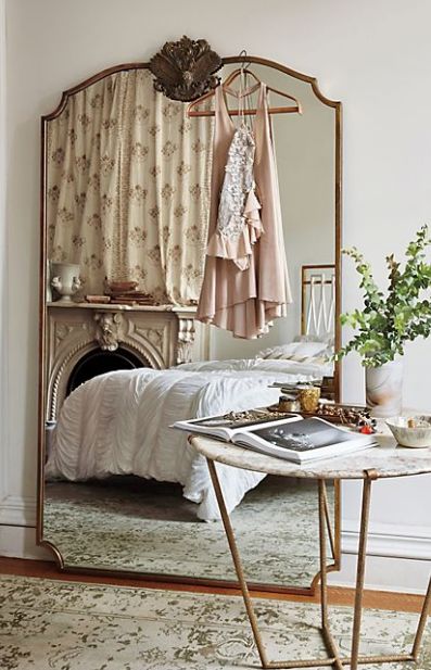 Long mirror in bedroom