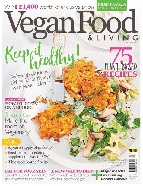 Vegan Food & Living magazine - a great vegan magazine subscription for plant-based recipes, ideas for vegan food for any occasion and Veganuary inspiration! Healthy Tuna Recipes, Vegan Magazine, Meals Without Meat, Cooking Light Magazine, Healthy Tuna, Books Pics, Healthy Slow Cooker, Living Magazine, Food Magazine