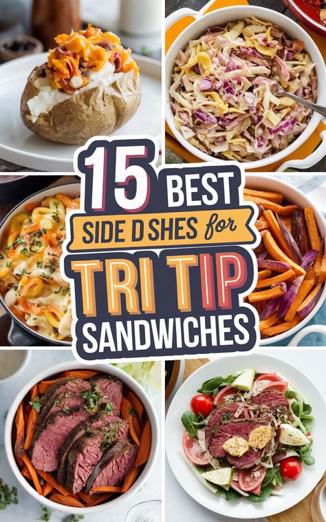 Get Inspired with These Creative Side Dishes to Serve Alongside Your Tri Tip Sandwiches! 🎉🥪 #tritip #sandwiches #sidedishes Tri Tip Sandwich Side Dishes, Tri Tip Sandwich, Roasted Vegetable Medley, Grilled Corn Salad, Elegant Dinners, Sandwich Sides, Sausage Sandwiches, Watermelon Feta Salad, Delicious Side Dishes