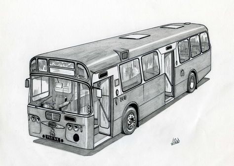 Bus Sketch, Pen Art Doodle, Bus Illustration, Bus Drawing, Beginner Drawing Lessons, Cartoon Car Drawing, Bus Art, Comic Book Art Style, Architecture Design Sketch