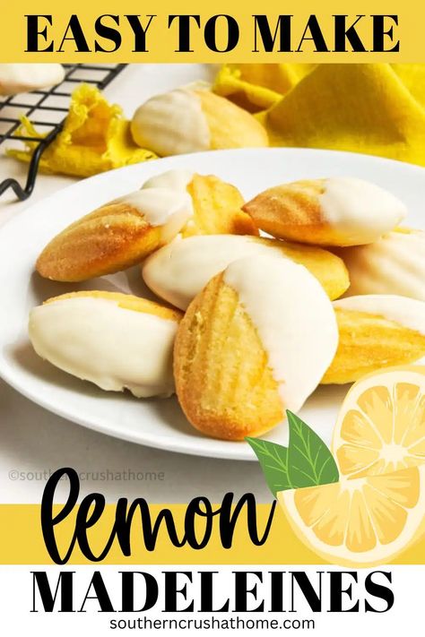 Madeleine Cookies: An Easy Lemon Cookie Recipe https://www.southerncrushathome.com/madeleine-cookies-an-easy-lemon-cookie-recipe/ Madeleine Cookies Recipe, Madeline Cookies Recipe, Madelines Recipe, Lemon Cookie Recipe, Madeleine Cookies, Lemon Cookies Easy, Madeline Cookies, Madeleine Recipe, Lemon Cookie