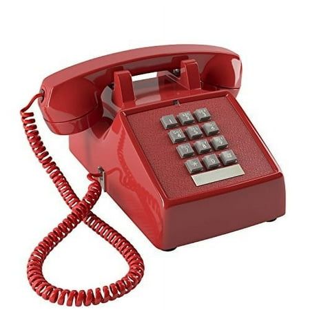 The Home Intuition Single Line Corded Desk Phone is the perfect telephone for basic use. Also great to have as a backup for unexpected power outages. Works with just a phone line no power needed. Color: Red. Corded Phones, Wall Phone, Phone Cords, Retro Phone, Vintage Phones, Vintage Telephone, Old Phone, Single Line, Buy Home