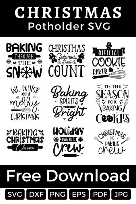 Christmas Svg Files Free, Pot Holder Svg, Christmas Potholders, Cricut Svg Files Free, Cricut Christmas Ideas, Christmas Pots, Christmas Aprons, Christmas Décor, Diy Holder