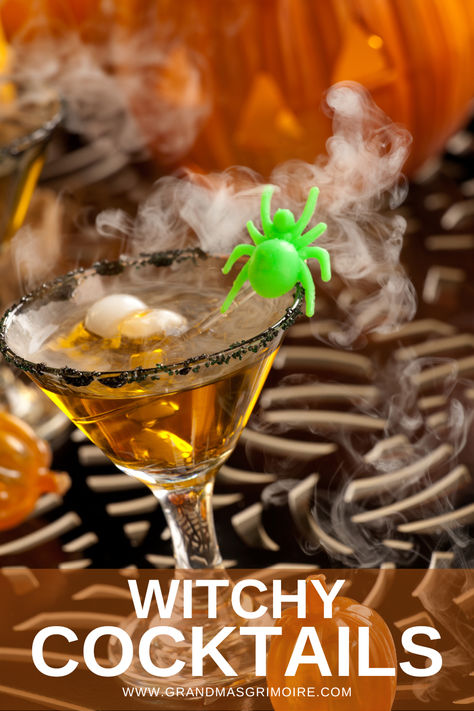 Witchy Autumn Cocktails Witchy Cocktails, Witchy Drinks, Witchy Autumn, Autumn Cocktails, Aesthetic Witchcraft, Cocktails And Mocktails, Magic And Mystery, Witchy Aesthetic, Fall Cocktails