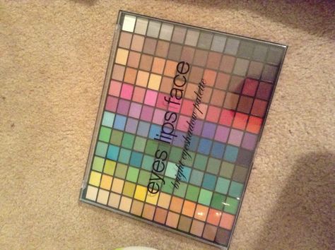 Giant eyeshadow palette by ELF. LOVE it! Rainbow Eyeshadow Palette, Big Eyeshadow Palette, Elf Eyeshadow, Rainbow Eyeshadow, Makeup Eyeshadow Palette, Eyeshadow Pallets, Cute School Supplies, Boxing Workout, Makeup Items