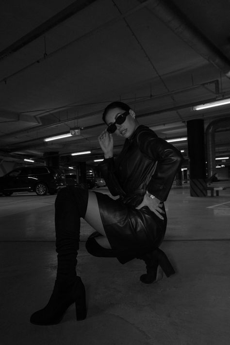 Car Park Shoot, Parking Garage Photoshoot Aesthetic, Gangster Photo, Carpark Photoshoot, Car Park Photoshoot, Grunge Photoshoot, Urban Photography Portrait, Parking Garage Photoshoot, Garage Photoshoot