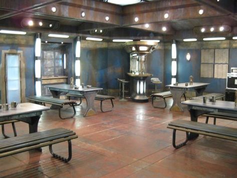 Destiny Mess Hall Bunk Houses, Ancient Ship, Mess Hall, Stargate Universe, Ranch Hand, Stargate Atlantis, Bunk House, Fantasy Armor, Lost City