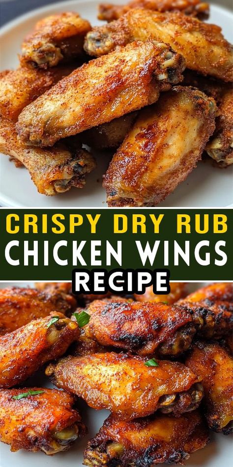 Cajun Chicken Wings Dry Rubs, Dry Run For Chicken Wings, Baked Chicken Wings In Oven, Garlic Parm Dry Rub Wings, Chicken Wings In Roaster Oven, Oven Roasted Wings Recipe, Chicken Wings In The Oven Crispy Dry Rub, Baking Chicken Wings In Oven, Chicken Wing Rub Recipes