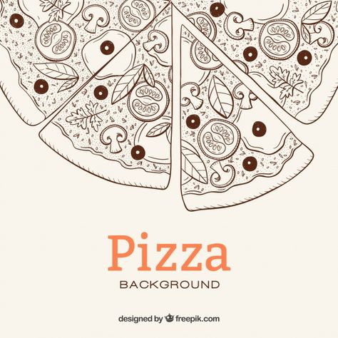 Discover thousands of copyright-free vectors. Graphic resources for personal and commercial use. Thousands of new files uploaded daily. Pizza Sketch, Pizza Story, Pizza Background, Pizza Box Design, Pizza Tattoo, Pizza Drawing, Background Sketch, Pizza Vector, Pizza Branding