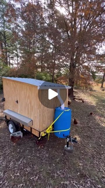 Chicken Trailer, Mobile Chicken Coop, Chicken Tractor, Laying Hens, Market Garden, Rainwater Harvesting, Chicken Diy, Rain Water Collection, Tractor Trailers