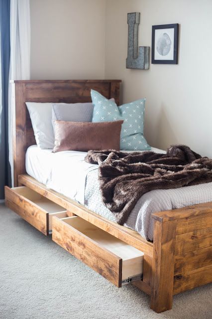 do it yourself divas: DIY Twin Storage Bedframe Bedframe Storage, Diy Twin Bed Frame, Diy Twin Bed, Twin Storage, Twin Storage Bed, Diy Storage Bed, Murphy Bed Ikea, Built In Bed, Murphy Bed Plans