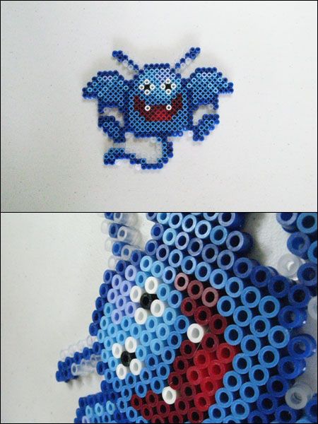 Dragon Quest I - drakee Video Game Pattern, Pixel Beads, Warrior 1, Perler Art, Dragon Warrior, Pixel Crochet, Bead Sprite, Hama Beads Patterns, Iron Beads